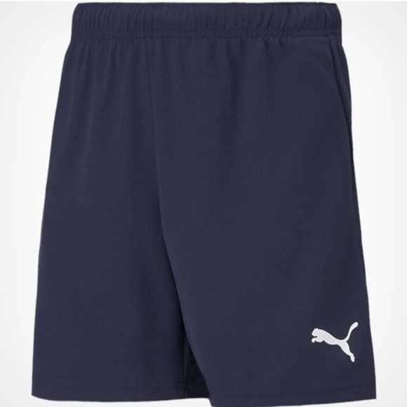 Puma Team Rise Shorts Jr Peacoat Drycell Medium NWT - Picture 1 of 9